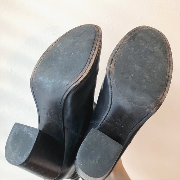 FRYE • Leather Pull-On Bootie in Black - Picture 7 of 11